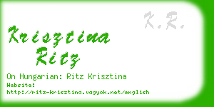 krisztina ritz business card